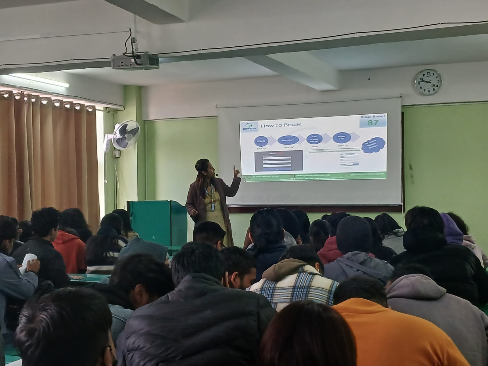 Share Market Training to the students of Swoyambhu International College