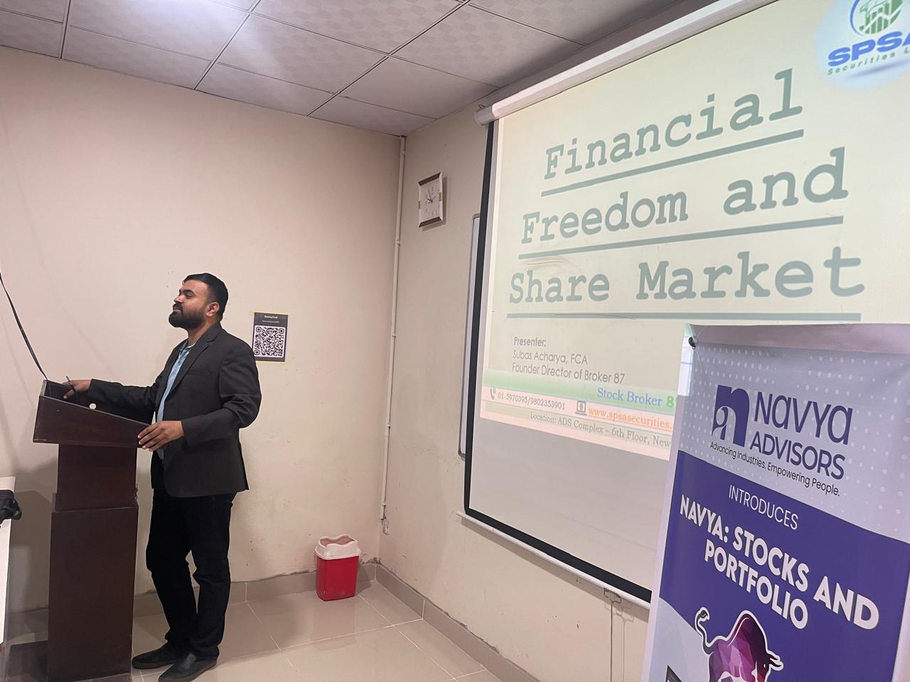 Interactive Session on Share Market & Financial Freedom at Sunway College Kathmandu
